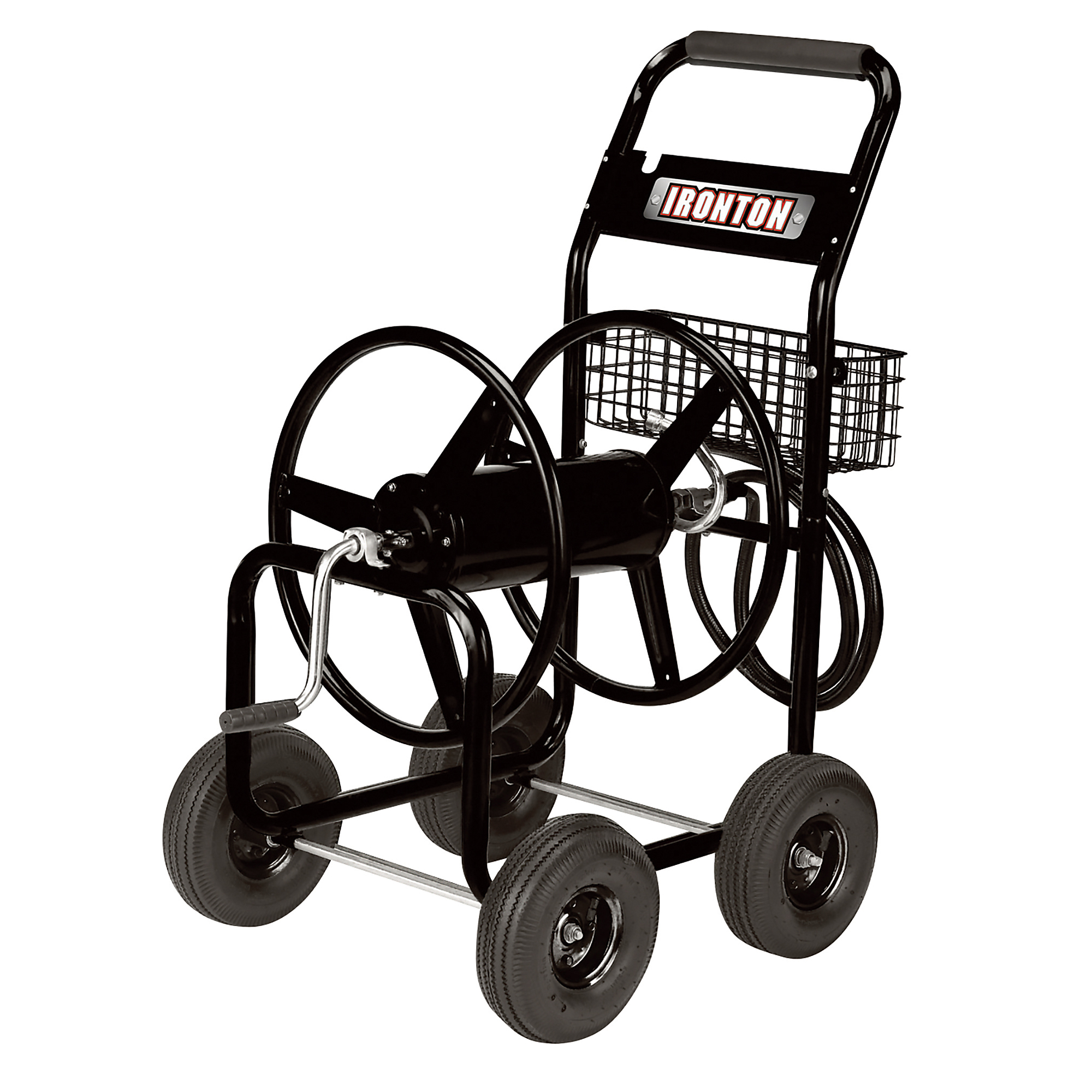 Ironton Hose Reel Cart, Holds 5/8in. x 300ft. Hose
